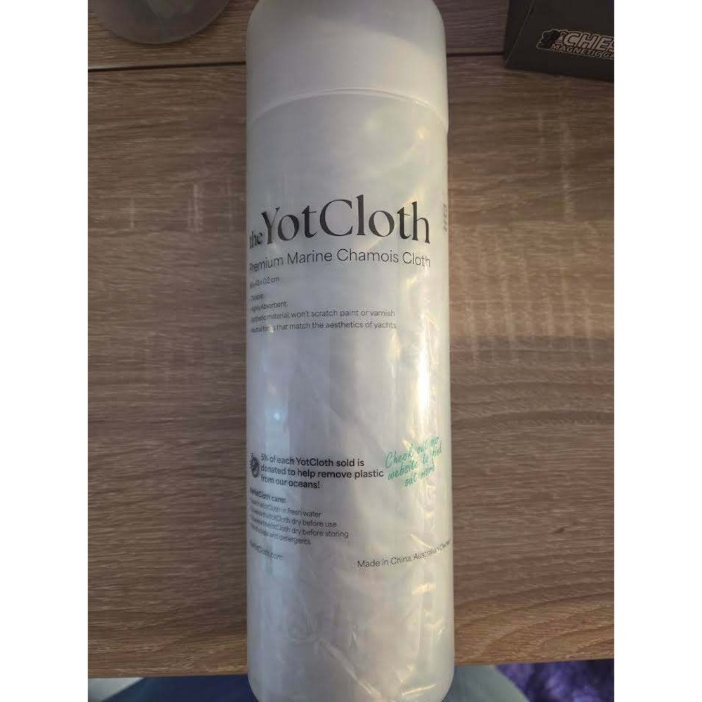 The YotCloth Premium Marine Chamois Cloth Synthetic Shammy Towel Light Gray NEW